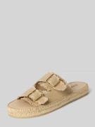 Espadrij Slides aus reinem Leinen Modell 'CLAQUETTE' in Beige, Größe 3...