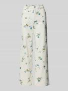 Jake*s Casual Straight Leg Jeans mit floralem Muster in Ecru, Größe 36