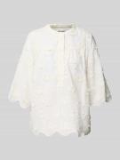 LOLLYS LAUNDRY Bluse mit Häkelspitze und Wellensaum Modell 'Louise' in...