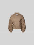 Stand Studio Steppjacke mit Zweiwege-Reißverschluss in Taupe, Größe 40