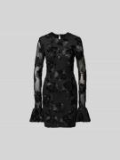 ROTATE Minikleid mit Zierbesatz in Black, Größe 38