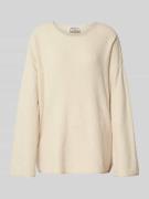 JAKE*S STUDIO WOMAN Oversized Strickpullover mit Strukturmuster in Bei...