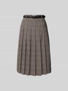 Self-Portrait Maxirock mit Leinen-Anteil in Hellbraun, Größe M