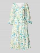 Forever New Abendkleid mit Bindegürtel in Bleu, Größe 32