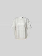 ROTATE Oversized Blusenshirt mit Halbarm in Ecru, Größe 42