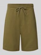 Hugo Blue Sweatshorts mit Logo-Patch Modell 'Nasensio' in Oliv, Größe ...