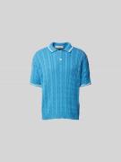 Marni Regular Fit Poloshirt in Strick-Optik in Royal, Größe 50