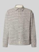 BLKVIS Relaxed Fit Hemdjacke mit Strukturmuster in Offwhite, Größe L