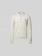 MAISON KITSUNÉ Longsleeve aus reiner Wolle in Hellgrau, Größe L