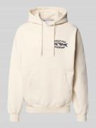 Edwin Hoodie mit Statement-Print Modell 'MONSIEUR SAKANA' in Ecru, Grö...