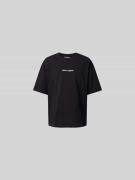 MAISON KITSUNÉ Oversized T-Shirt aus Baumwolle in Black, Größe S