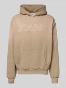 KARL KANI Regular Fit Hoodie mit Logo-Stitching Modell 'Retro' in Mitt...