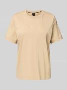 BOSS T-Shirt mit Label-Stitching Modell 'ECOSA' in Beige, Größe XS
