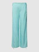 Lanius Regular Fit Cargohose aus Lyocell-Leinen-Mix in Aqua, Größe 40