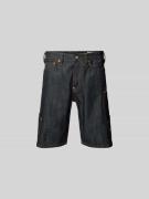 Evisu Straight Fit Jeansshorts mit Beintaschen in Jeansblau, Größe 36