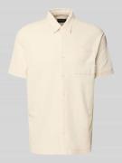 Marc O'Polo Regular Fit Poloshirt mit feiner Waffelstruktur in Weiss, ...