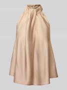 mbyM Blusentop mit Neckholder Modell 'Zuzela' in Beige, Größe L