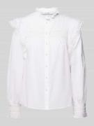 Ivy Oak Bluse mit Stehkragen Modell 'EVELINA' in Offwhite, Größe 34