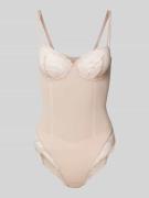 Calvin Klein Underwear Body mit Spitzenbesatz in Beige, Größe S