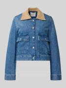 Mango Jeansjacke mit Umlegekragen Modell 'ADARA' in Jeansblau, Größe L