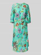 Milano Italy Midikleid mit Taillenband in Mint, Größe 44