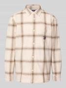 Tommy Jeans Boxy Fit Freizeithemd mit Karomuster in Offwhite, Größe M