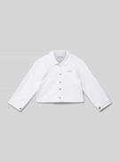 Calvin Klein Jeans Jeansjacke mit Knopfleiste in Weiss, Größe 164