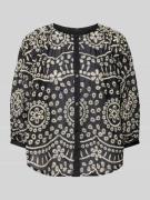 Lanius Relaxed Fit Bluse mit 3/4-Arm in Black, Größe 40