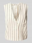 Lanius Weste mit V-Ausschnitt in Ecru, Größe 42