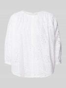 Lanius Relaxed Fit Bluse mit 3/4-Arm in Offwhite, Größe 40