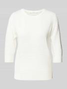 Lanius Strickpullover mit 3/4-Arm in Offwhite, Größe 40