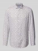 SEIDENSTICKER Slim Fit Business-Hemd aus Leinen mit Kentkragen in Sand...