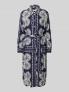 Seidensticker Midikleid mit Bindegürtel in Marine, Größe 38