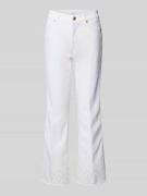 Cambio Flared Jeans mit Lochstickerei Modell 'FRANCESCA' in Offwhite, ...