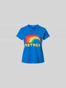 Mother T-Shirt mit Motiv-Print in Blau, Größe XL
