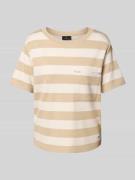 monari T-Shirt mit Brusttasche in Beige, Größe 38