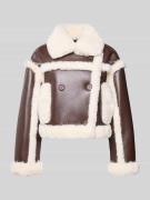 STAND STUDIO Jacke in Leder-Optik Modell 'Kristy' in Dunkelbraun, Größ...