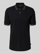 PAUL SMITH Regular Fit Poloshirt mit Knopfleiste in Black, Größe XXL