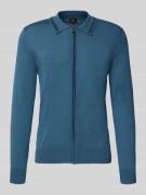 PAUL SMITH Regular Fit Strickjacke aus reiner Wolle in Blau, Größe L