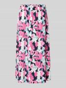 Tom Tailor Midirock mit Allover-Muster in Pink, Größe 42