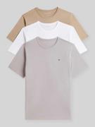 Tommy Hilfiger Regular Fit T-Shirts im 3-er-Pack in Taupe, Größe L