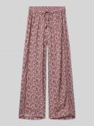 Only Loose Fit Weite Hose aus reiner Viskose Modell 'GLOW' in Altrosa,...