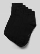 camano Socken im 5er-Pack mit geripptem Bündchen in Black, Größe 35-38