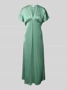 Jake*s Collection Maxikleid aus Viskose mit V-Ausschnitt in Lind, Größ...