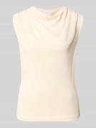 Jake*s Collection Top mit Wasserfall-Ausschnitt in Beige, Größe L