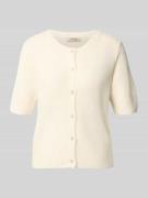 MOS MOSH Cardigan aus Woll-Mix mit 1/2-Arm Modell 'Thora' in Offwhite,...
