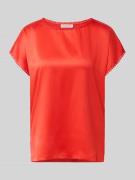 Christian Berg Woman T-Shirt aus Satin mit Häkelspitze in Rot, Größe 3...