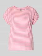 Vero Moda Relaxed Fit T-Shirt aus Lyocell-Mix Modell 'AVA' in Pink, Gr...