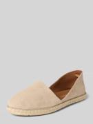 Verbenas Espadrilles aus Leder mit Label-Patch Modell 'CARMEN' in Sand...