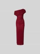 Self-Portrait Maxikleid mit Allover-Ziersteinbesatz in Bordeaux, Größe...